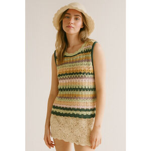 Universal Thread Womens Crochet Festival Top Large Concert Boho Hippie Cottage